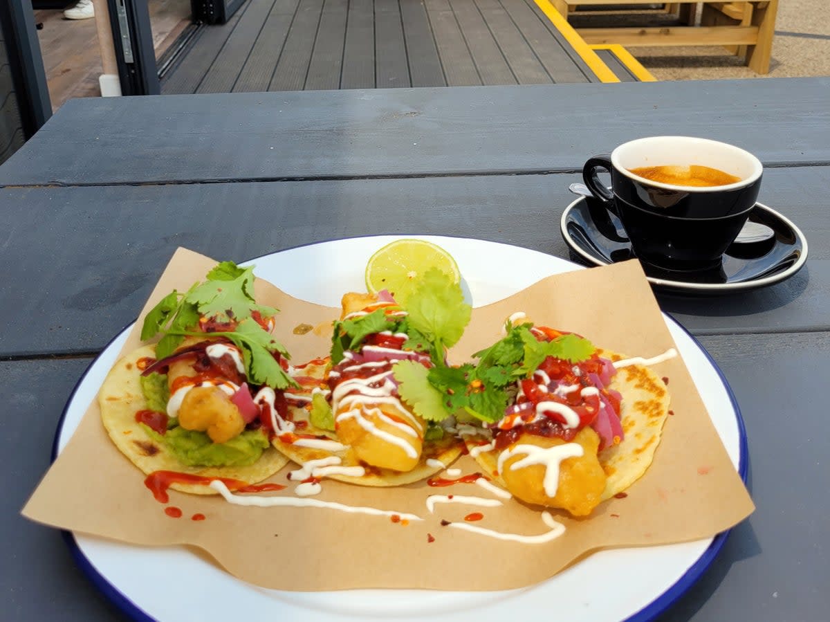 Fish tacos at Sail Box (Helen Coffey)