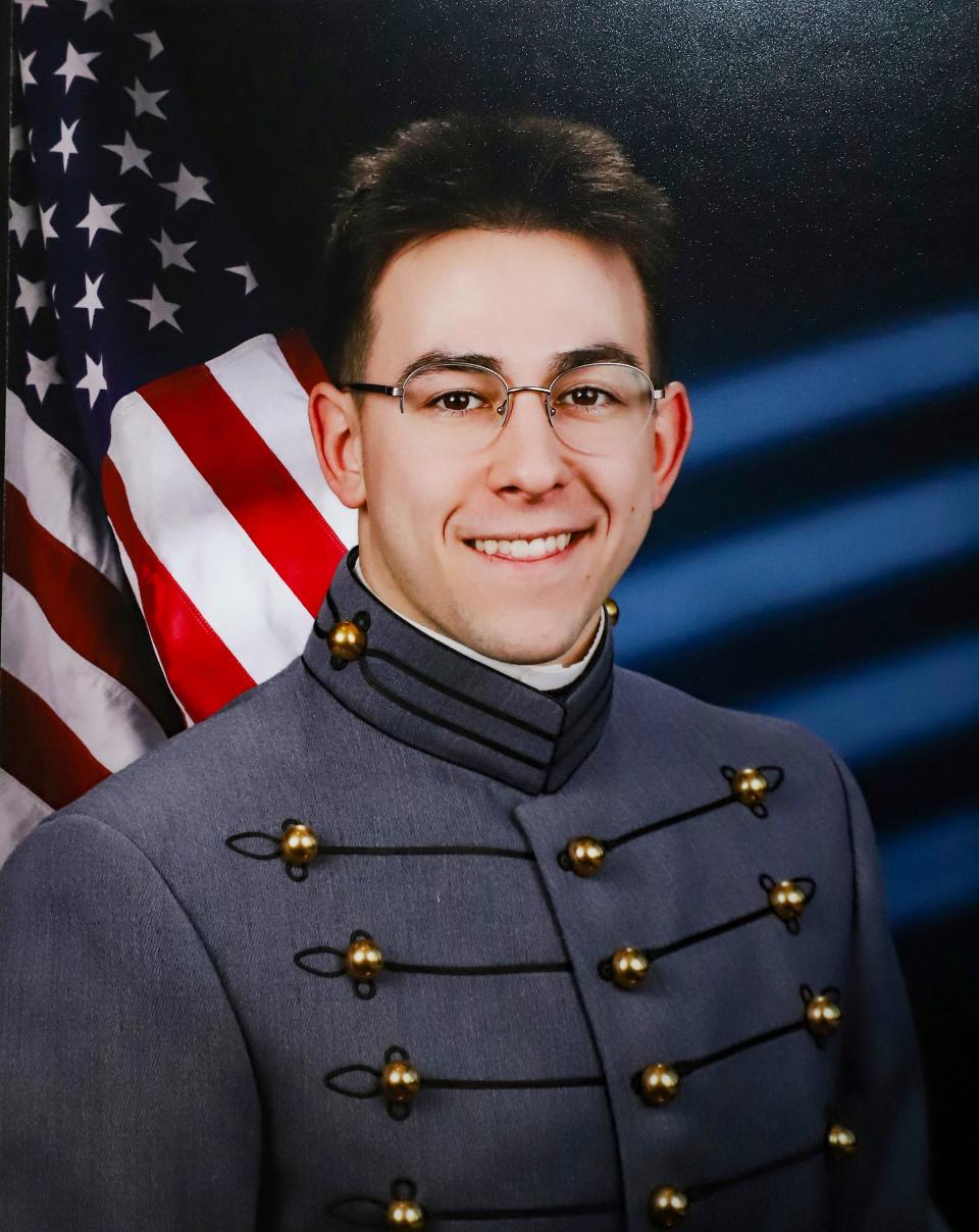 Peter Merten is a sophomore at the United States Military Academy West Point and his parents plan to leave Army toy soldiers as they travel to Boston for the 2023 Army vs. Navy game.