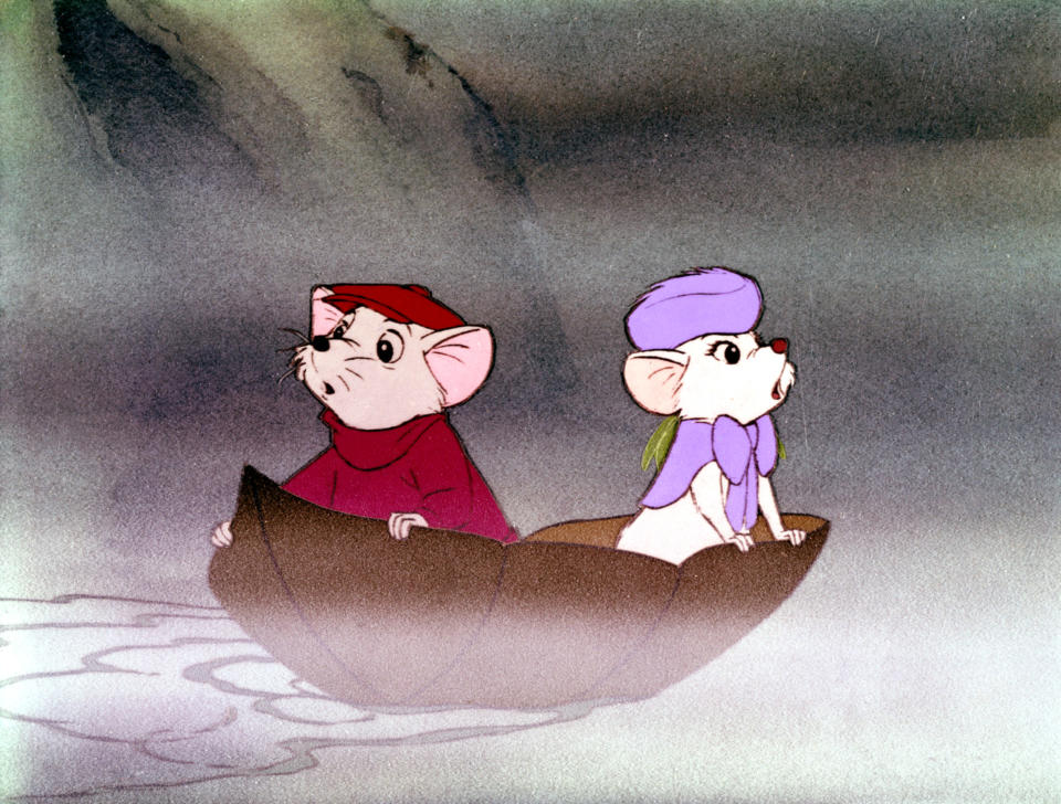 Bob Newhart and Eva Gabor voiced Bernard and Miss Bianca in the Disney cartoon classic 'The Rescuers' (Photo: Walt Disney/courtesy Everett Collection)