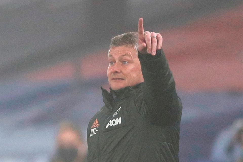 <p>Solskjaer: “We kept giving the ball away”</p> (POOL/AFP via Getty Images)