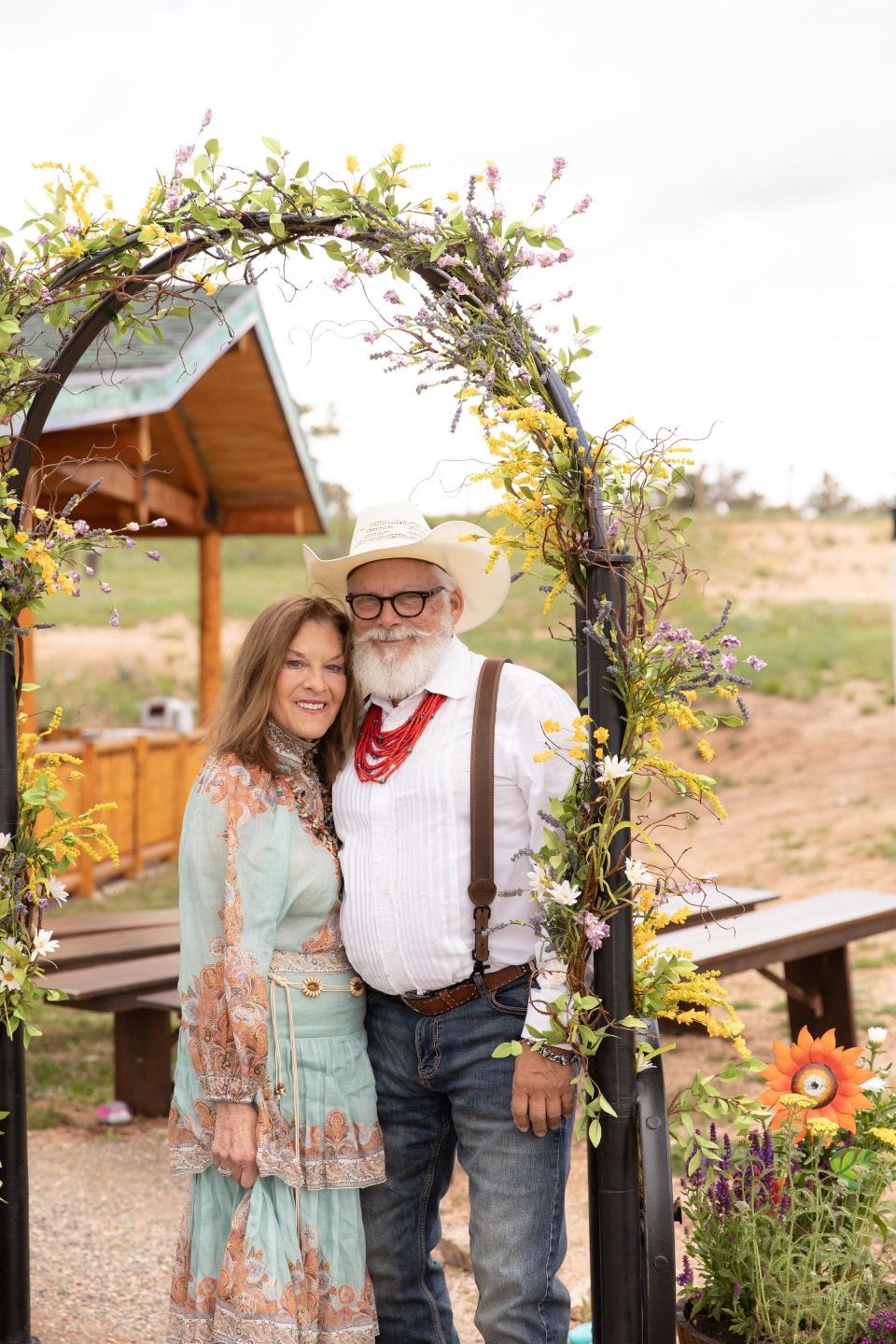 Cheryl Gowdy and Bruce Sutka at the Little House opening.