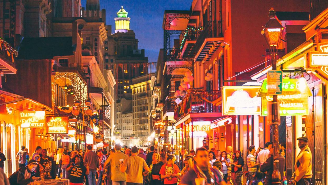 Bourbon Street nightlife.