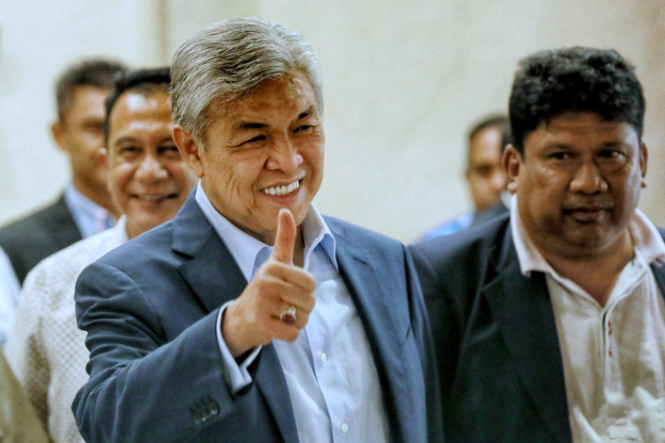 Datuk Seri Ahmad Zahid Hamidi is pictured at Kuala Lumpur High Court December 4, 2019. — Picture by Ahmad Zamzahuri