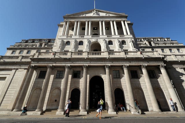 The Bank of England (Yui Mok/PA)