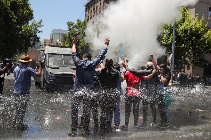 Protests against Chile's government in Santiago