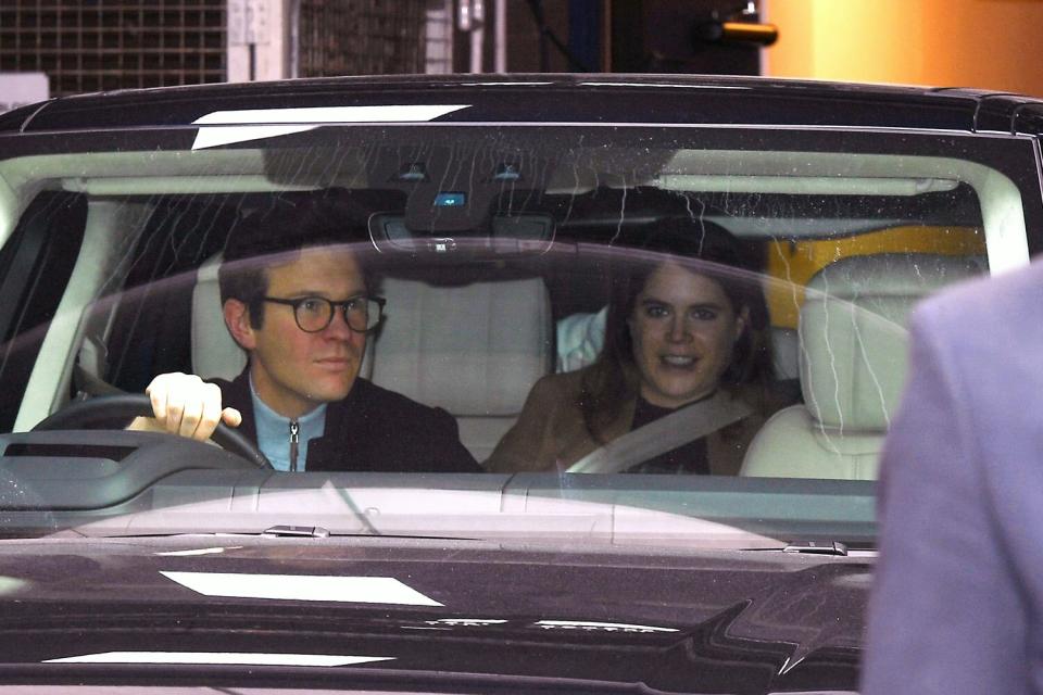 Princess Eugenie leaving Portland Hospital