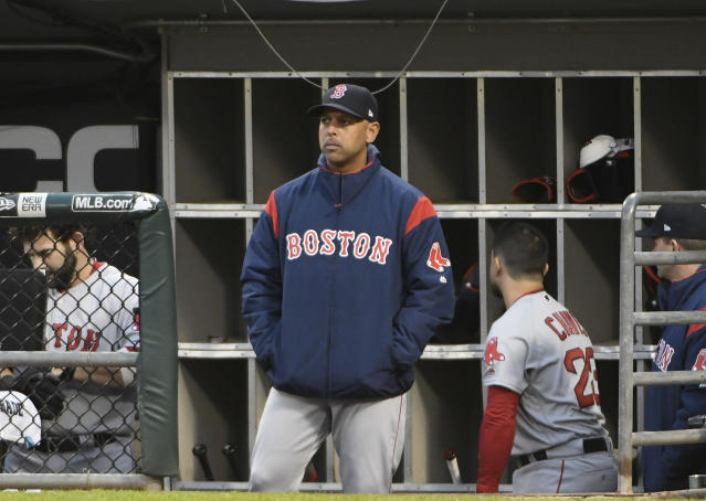 Alex Cora Team Issued 2018 Potseason Road Jersey