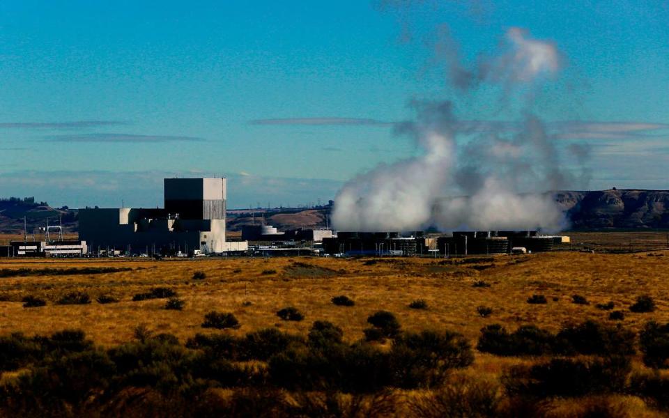 Steam rises from the cooling towers at the Columbia Generating Station operated by Energy Northwest near Richland, WA. Bob Brawdy/bbrawdy@tricityherald.com