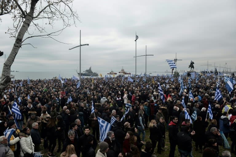 Rally organisers claimed at least 400,000 had attended the demonstration, which included members of the neo-Nazi Golden Dawn party