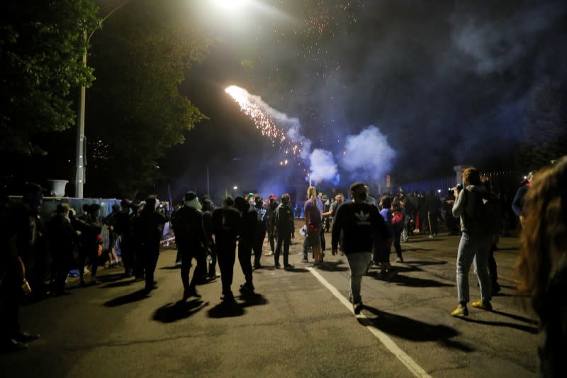 A rally following the death in Minneapolis police custody of George Floyd, in Boston