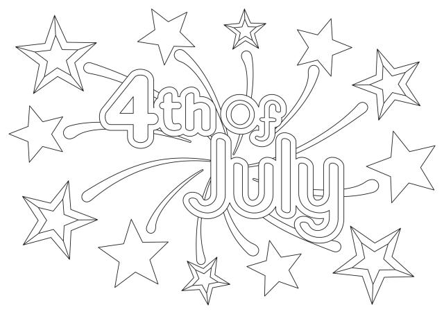 Printable 4th of July Coloring Page – Hey, Let's Make Stuff