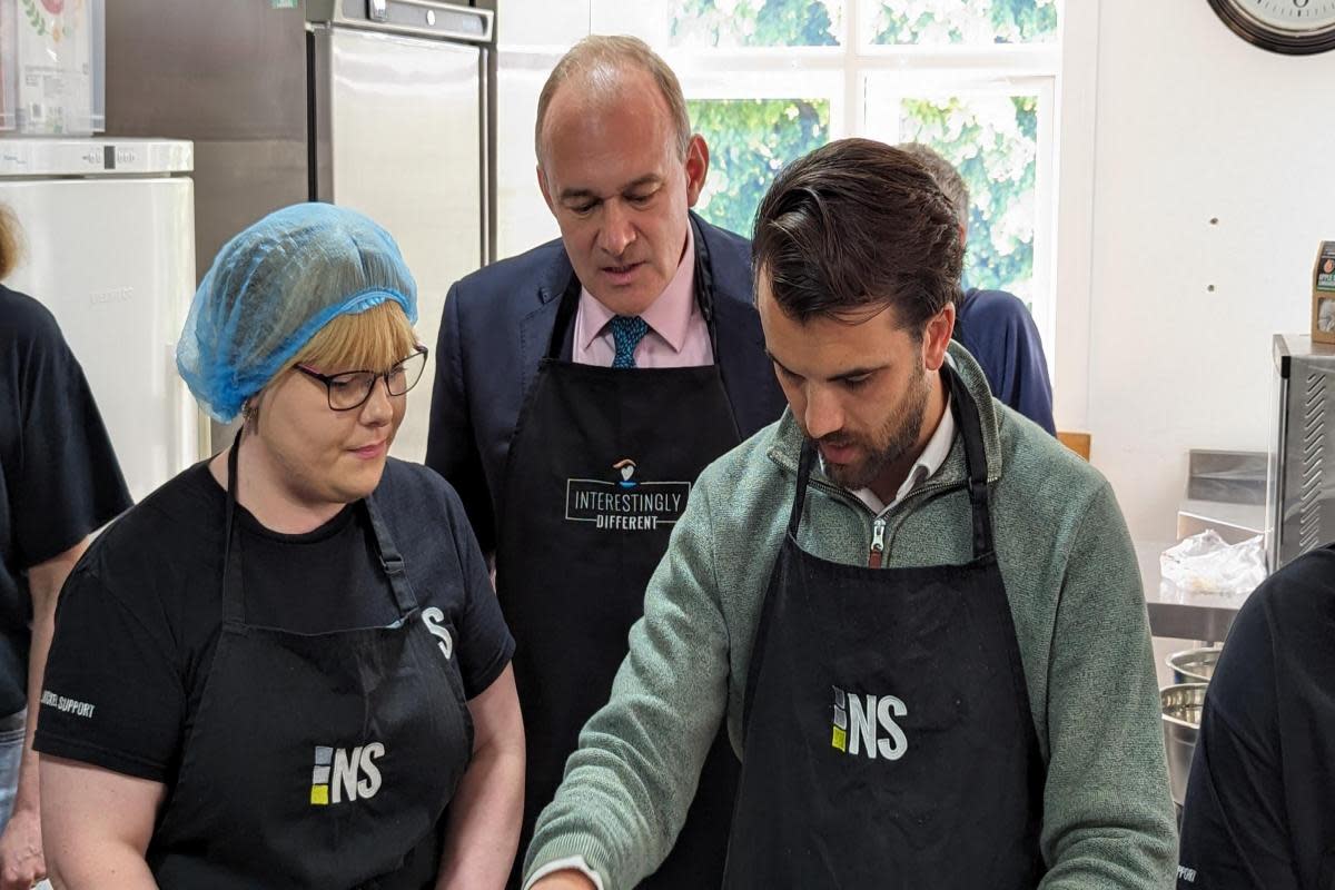 Dean and Davey with Nickel support worker (Credit: Harrison Galliven)