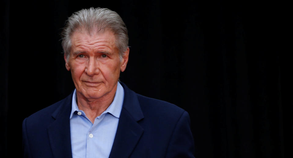 Actor Harrison Ford, who spoke at the UN Climate Action Summit in New York, is being called out for using a private plane. (Photo: Reuters/Mario Anzuoni)