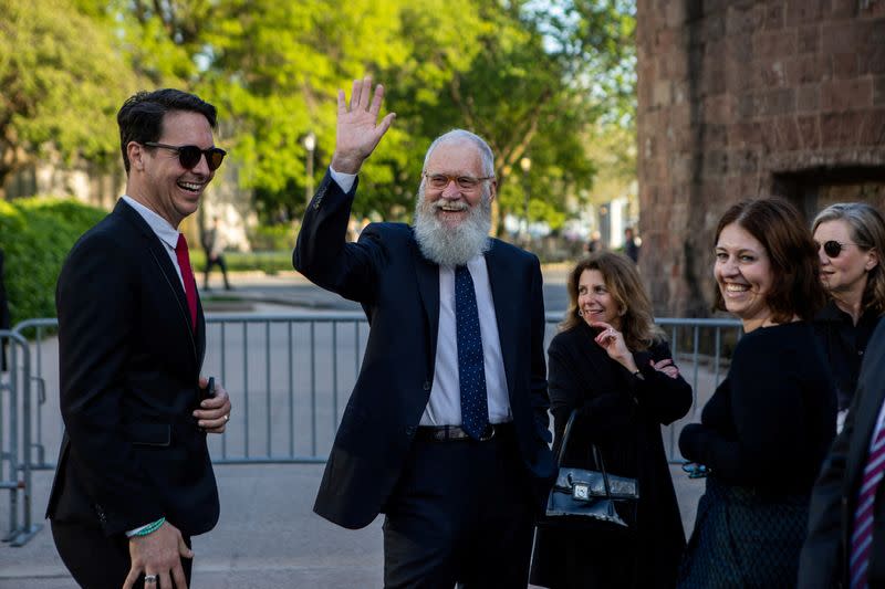 FILE PHOTO: David Letterman arrives at the Statue Of Liberty Museum Opening Celebration at Battery Park in New York