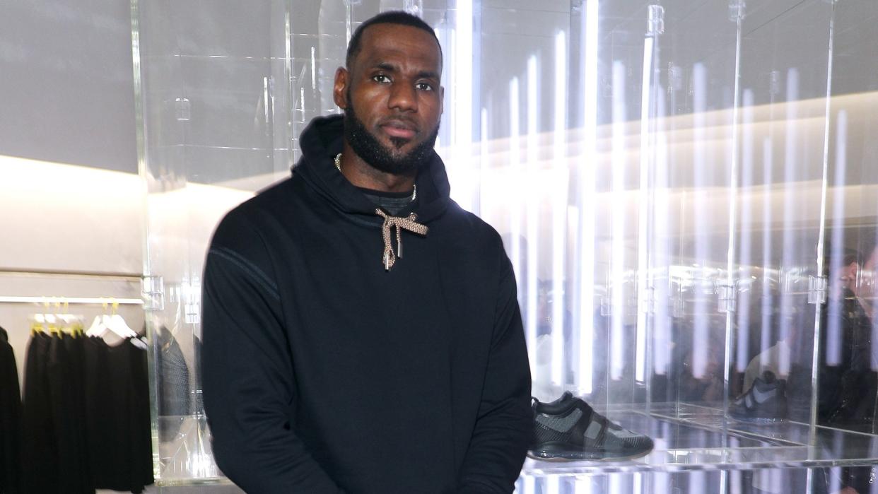 Mandatory Credit: Photo by John Salangsang/WWD/Shutterstock (10242973w)LeBron JamesNike Lebron James x John Elliott Icon Celebration, Inside, Los Angeles, USA - 21 May 2019.