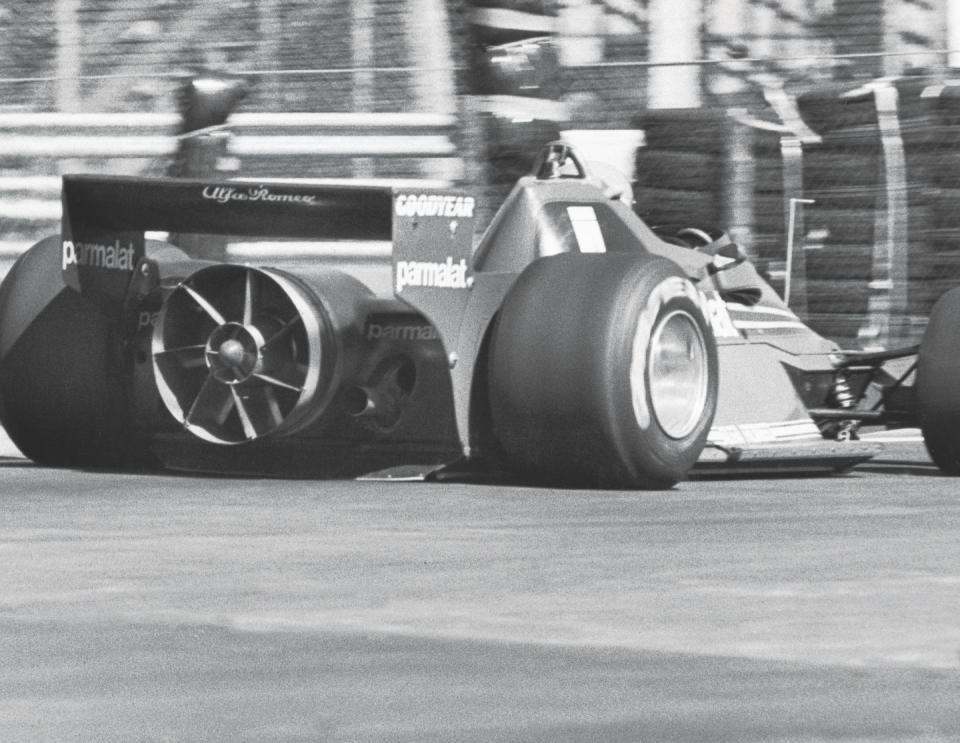 austrian racing driver niki lauda on his way to victory in the swedish grand prix at anderstorp, 17th june 1978 his car is the controversial brabham alfa romeo bt46b, known as the fan car, featuring a cooling fan, which also improved roadholding by creating a partial vacuum under the car photo by keystonehulton archivegetty images