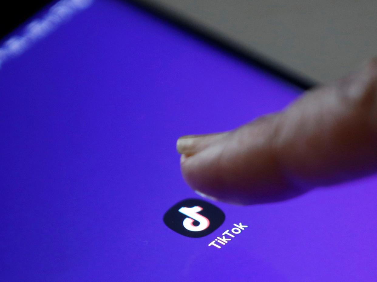 FILE PHOTO: File photo of the TikTok logo on a mobile phone screen in this picture taken February 21, 2019. REUTERS/Danish Siddiqui/File Photo