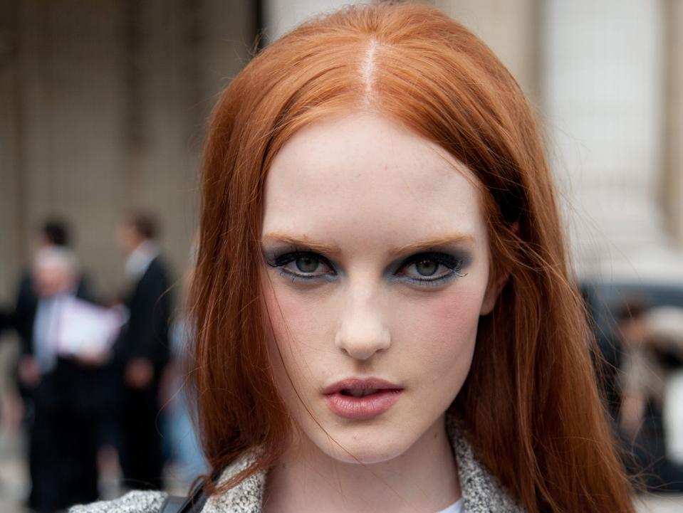 Karoline Bjornelykke, model at Paris Fashion Week Autumn/Winter 2012 haute couture shows