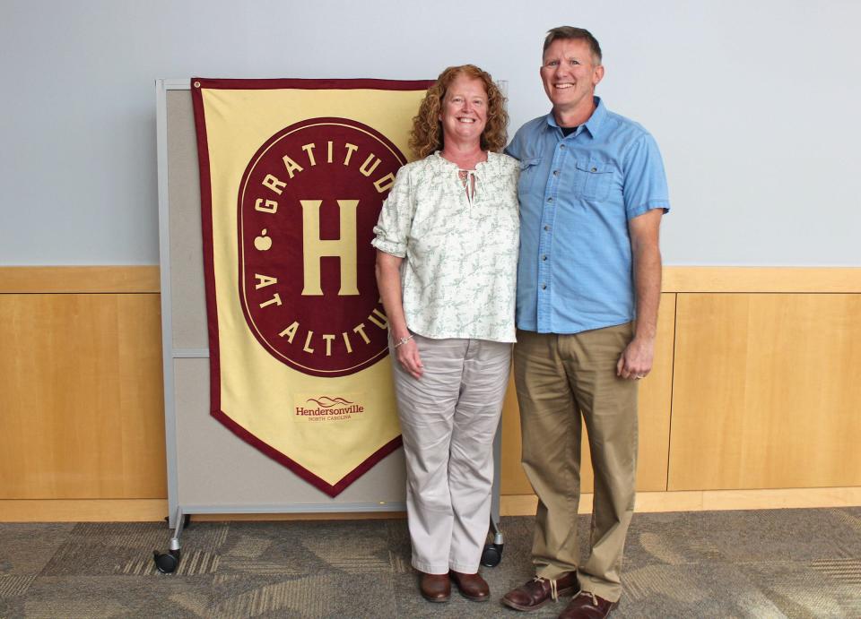 Waverly Inn owners Tracey and Mike Burnette were the winners of the Debi Smith Heart For Hospitality Award, presented by the  Henderson County Tourism Development Authority at its annual conference at Blue Ridge Community College.