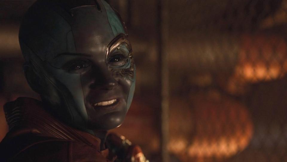 Nebula smirks in Avengers: Endgame