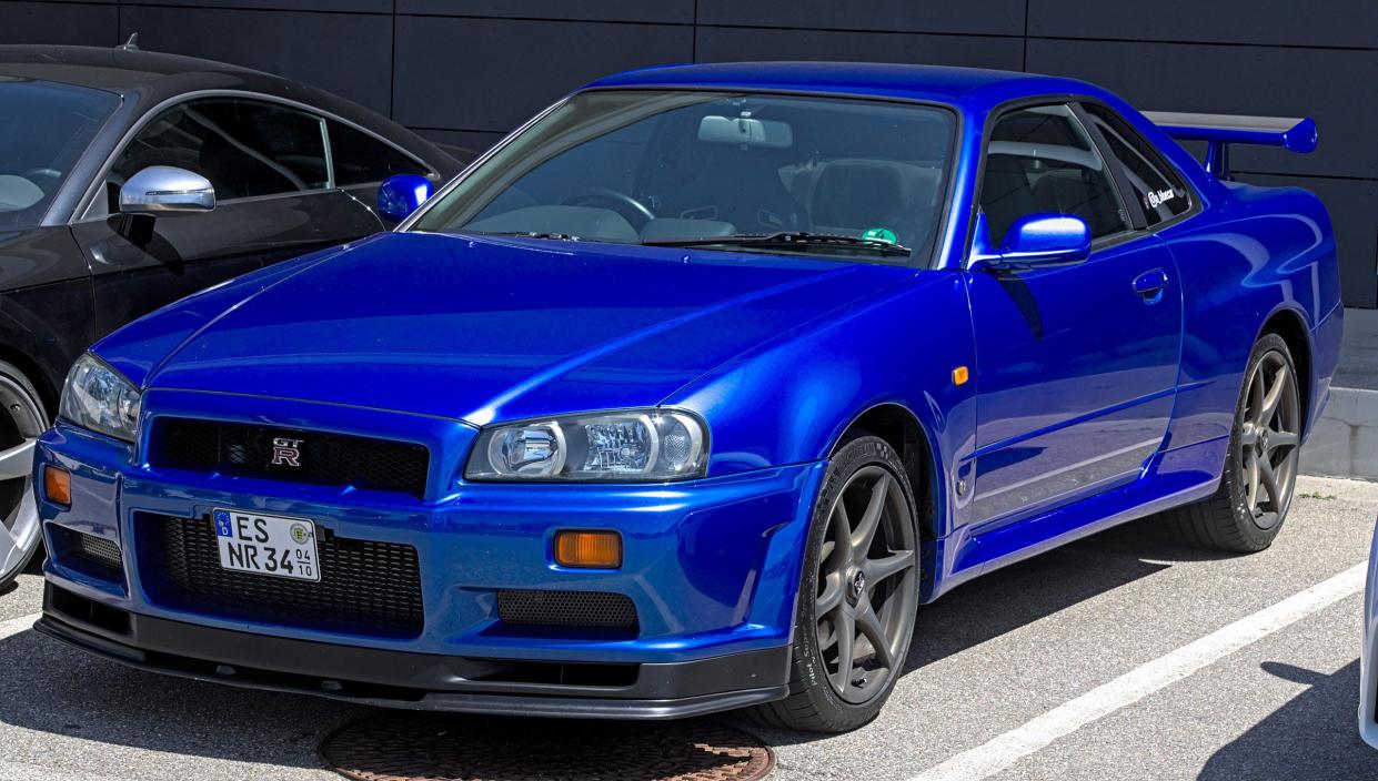 Blue 1999 Nissan Skyline GT-R