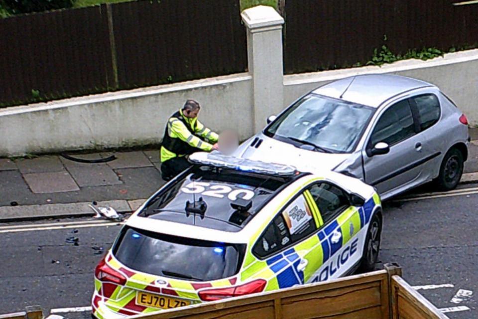The Argus: Police arresting the man in Millers Road, Brighton