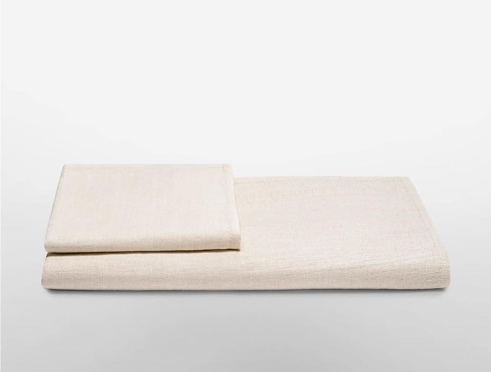 Calvin Klein Chevron Linen Towels in Canvas (From $25)