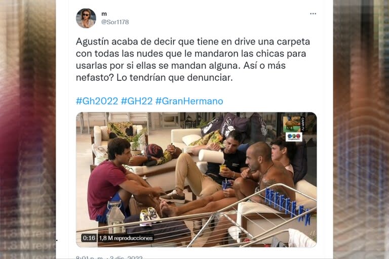 Una tuitera denunció las declaraciones de Agustín.