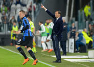 Soccer Football - Serie A - Juventus vs Atalanta - Allianz Stadium, Turin, Italy - March 14, 2018 Juventus coach Massimiliano Allegri gestures REUTERS/Massimo Pinca