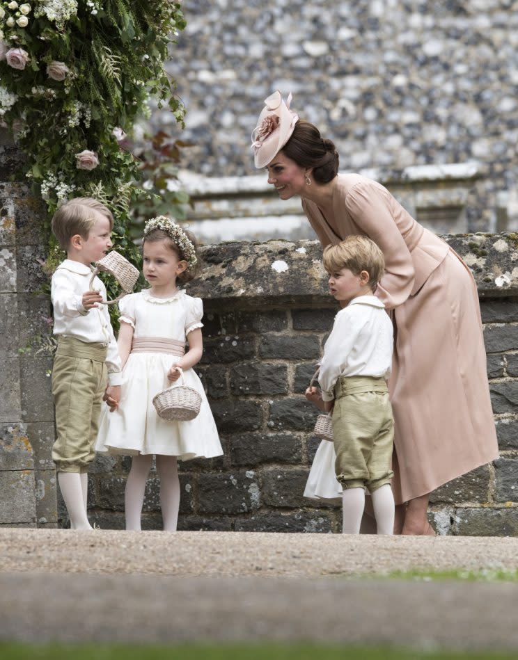 The Duchess of Cambridge was in charge of the pre-school bridal party [Photo: PA]
