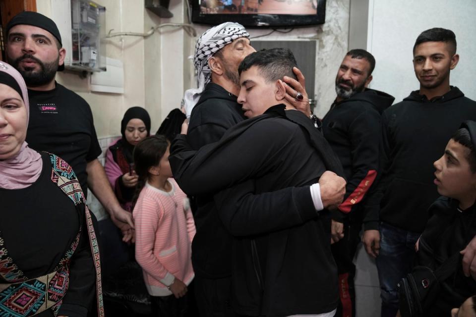 Ahmed Salaima, 14, a Palestinian teeanger released by Israel (AP)