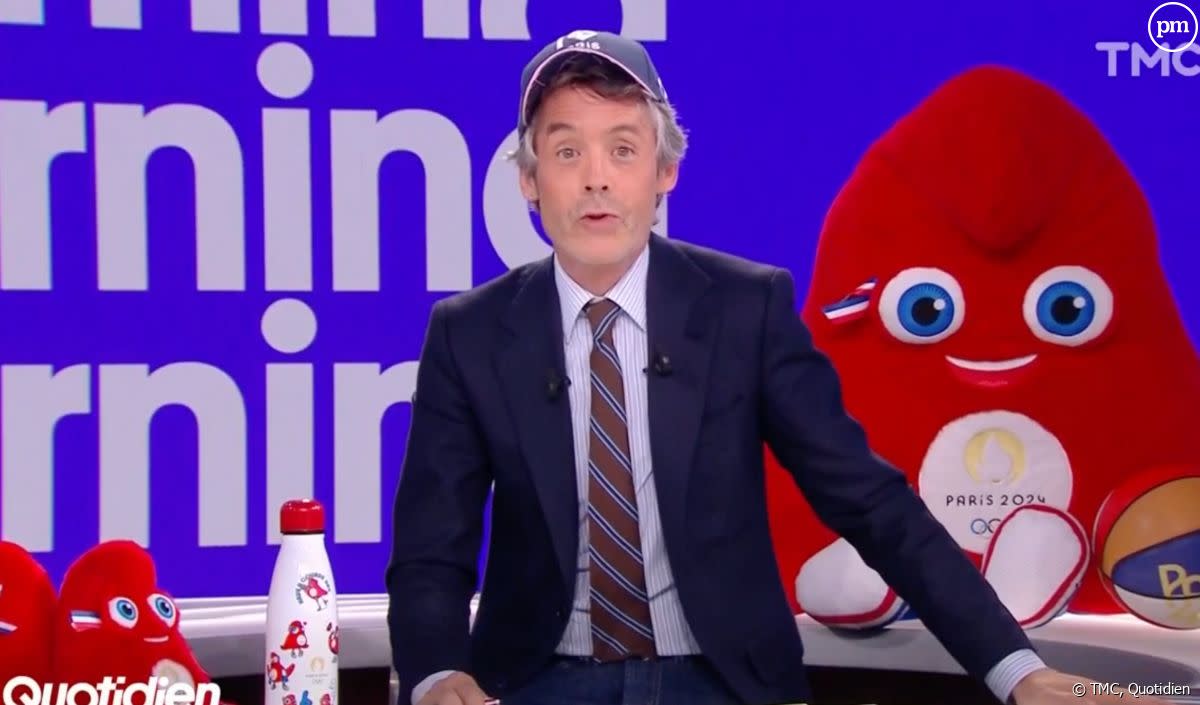 "C'est le coeur lourd que nous partons en vacances" : Yann Barthès se lâche avec humour pour la dernière de "Quotidien" - Vidéo - Puremédias - TMC, Quotidien