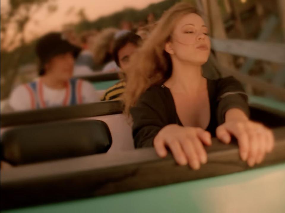 Mariah Carey in the music video for her song with Ol' Dirty Basard, "Fantasy (Remix)."