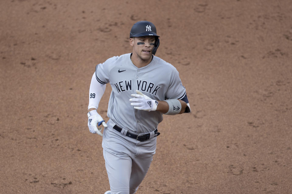 Aaron Judge and the Yankees look like the best team in baseball. (Photo by Mitchell Leff/Getty Images)