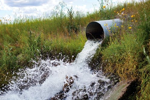   <span class="attribution"><a class="link " href="https://www.shutterstock.com/image-photo/culvert-spilling-water-splashing-out-grass-1398511157" rel="nofollow noopener" target="_blank" data-ylk="slk:Valley Journal/Shutterstock;elm:context_link;itc:0;sec:content-canvas">Valley Journal/Shutterstock</a></span>