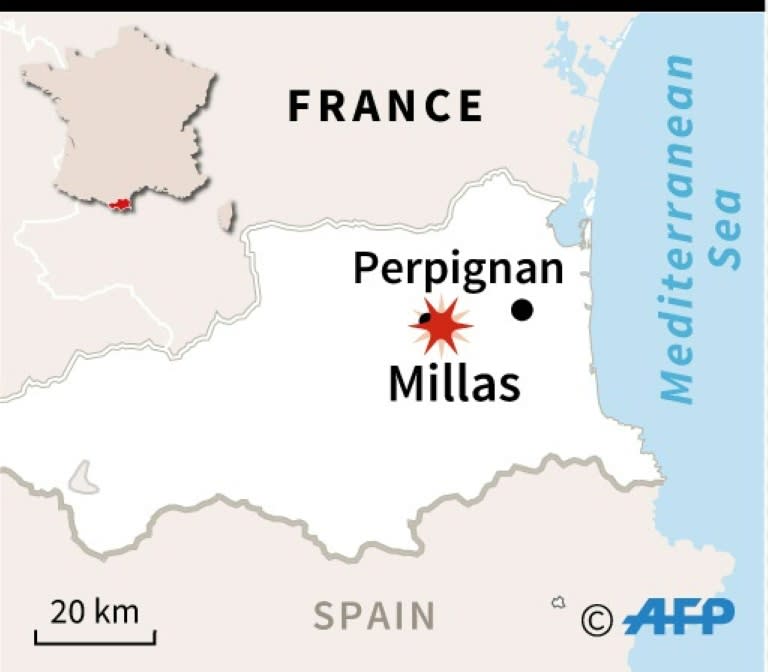 The train crashed into a bus at a level crossing in Millas, near Perpignan in southern France
