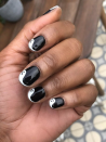 <p>Recreate <a href="https://www.instagram.com/elias.nails/" rel="nofollow noopener" target="_blank" data-ylk="slk:London-based nail artist Shannon Elias" class="link ">London-based nail artist Shannon Elias</a>'s simple but effective glossy ghost look that's just the right amount of spooky. </p><p><a class="link " href="https://www.amazon.com/essie-expressie-quick-dry-polish-black/dp/B07Y8YV9RC?tag=syn-yahoo-20&ascsubtag=%5Bartid%7C10072.g.33239588%5Bsrc%7Cyahoo-us" rel="nofollow noopener" target="_blank" data-ylk="slk:SHOP NAIL POLISH">SHOP NAIL POLISH</a></p>