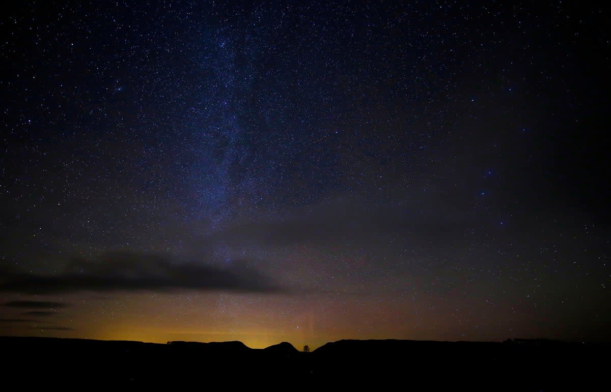 Northern Lights seen above the Sycamore Gap tree (Owen Humphreys/PA Archive/PA Images)