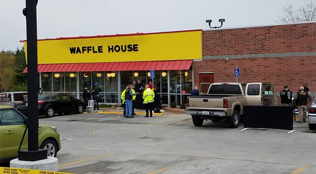 The incident happened at this Waffle House near Nashville. Source: Twitter / Metro Nashville PD