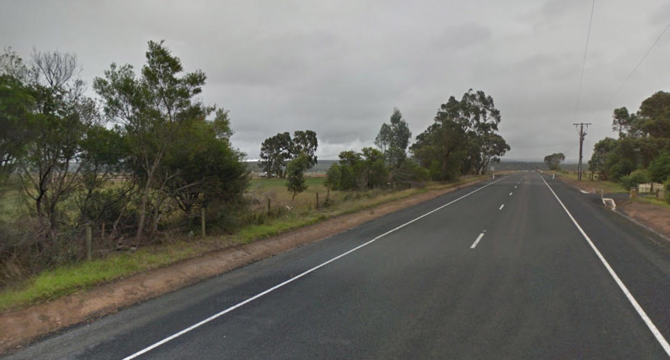 A man has been arrested after a fatal hit and run on a property in Traralgon, Victoria (pictured is a portion of Airfield Road)