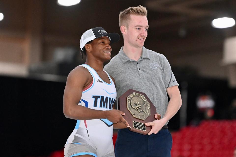 Adaugo Nwachukwu, a two-time NAIA national champ for Iowa Wesleyan, won the Senior women's freestyle national title at USA Wrestling's U.S. Open on Saturday in Las Vegas.