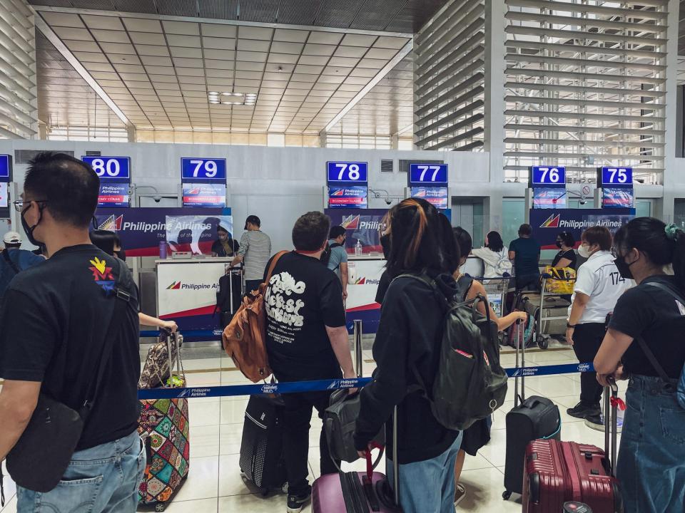 The economy counters at Philippine Airlines.