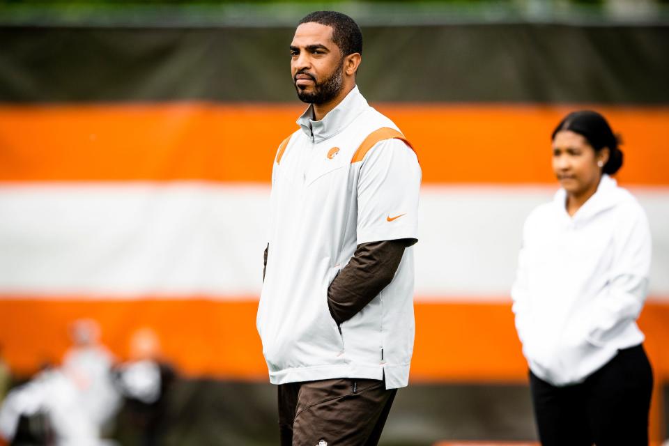 Assistant GM and vice president of player personnel Glenn Cook during the sixth day of OTAs at CrossCountry Mortgage Campus on June 2, 2022.