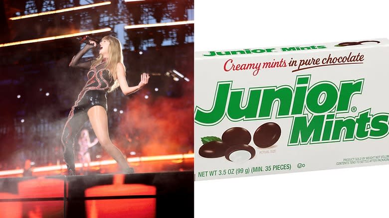 Taylor Swift concert and Junior Mints