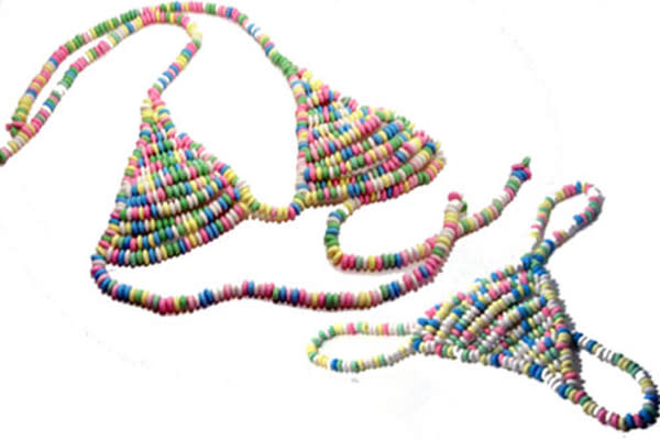 Candy Bra and Candy G-String - Rainbow : : Fashion