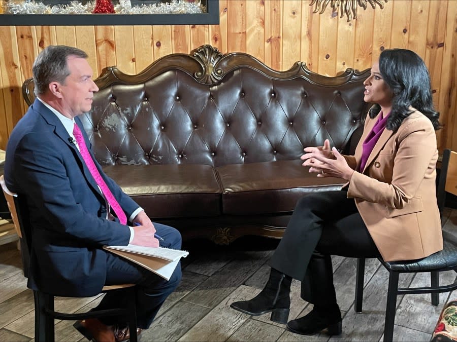 News 8's Brian Sterling with NBC News' Kristen Welker. (Courtesy NBC)