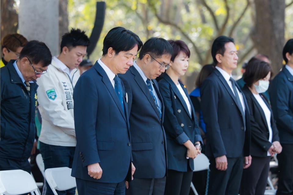 賴清德出席「台南市各界紀念二二八事件77周年和平追思會」。   圖：總統府提供