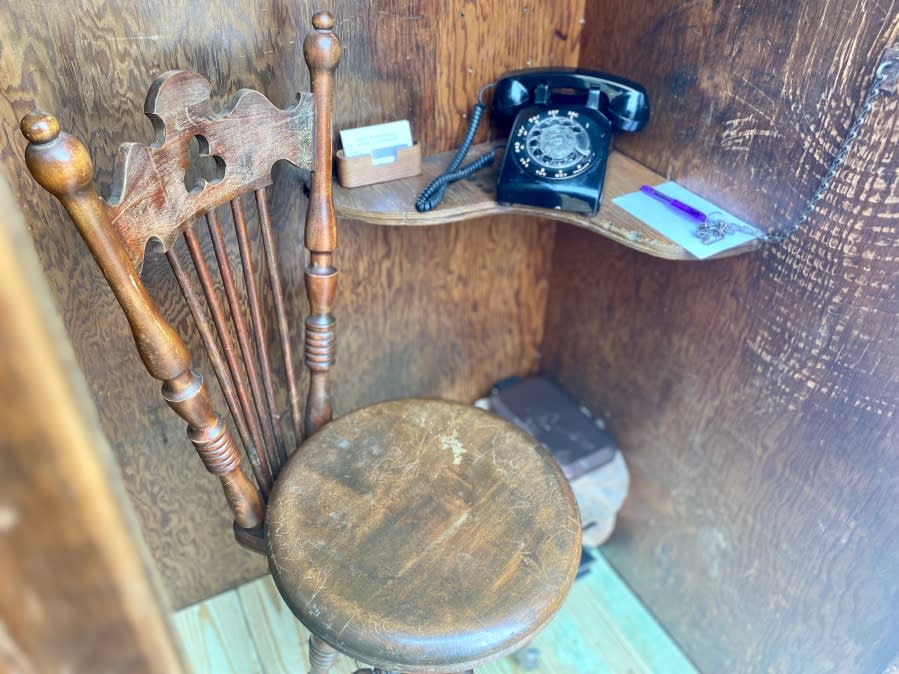 Inside the wind telephone on Rosebank Avenue in East Nashville. (WKRN)