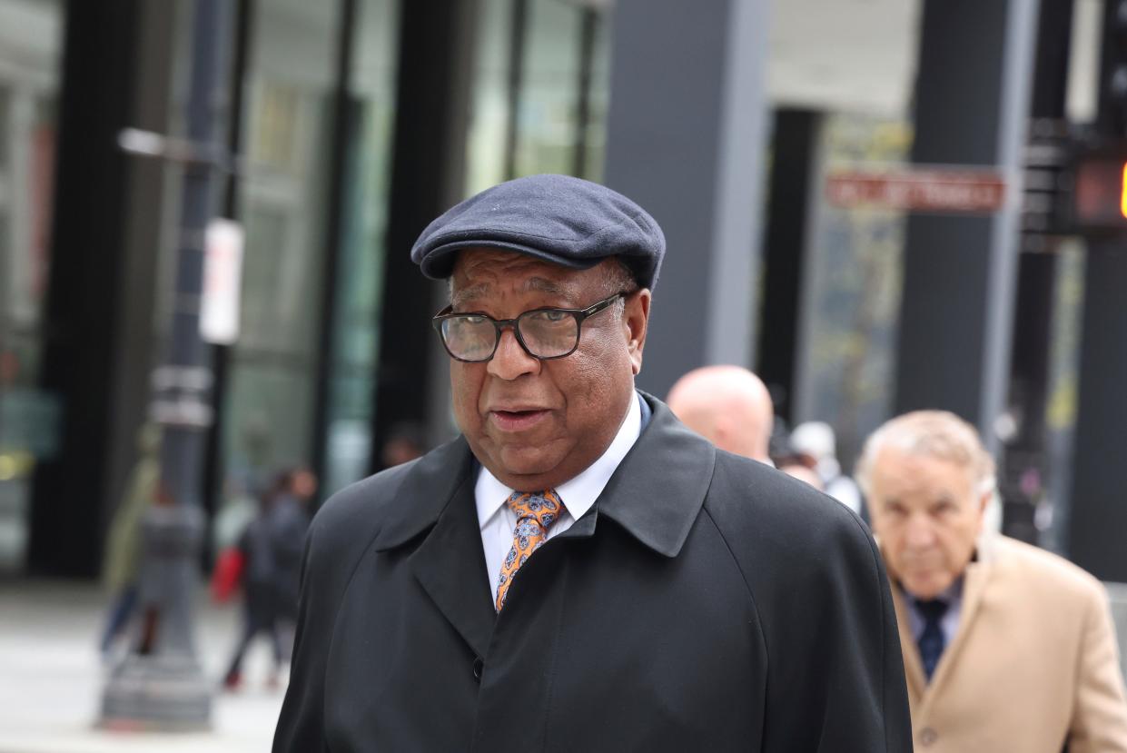 Former ComEd executive John Hooker leaves the Dirksen U.S. Courthouse in Chicago on Tuesday, May 2, 2023, after his verdict is read. Federal jurors convicted all four defendants of bribery at their trial which provided an inside look at pay-to-play politics in Illinois that prosecutors said involved the state’s largest electric utility and, at the time, one of its most powerful politicians.