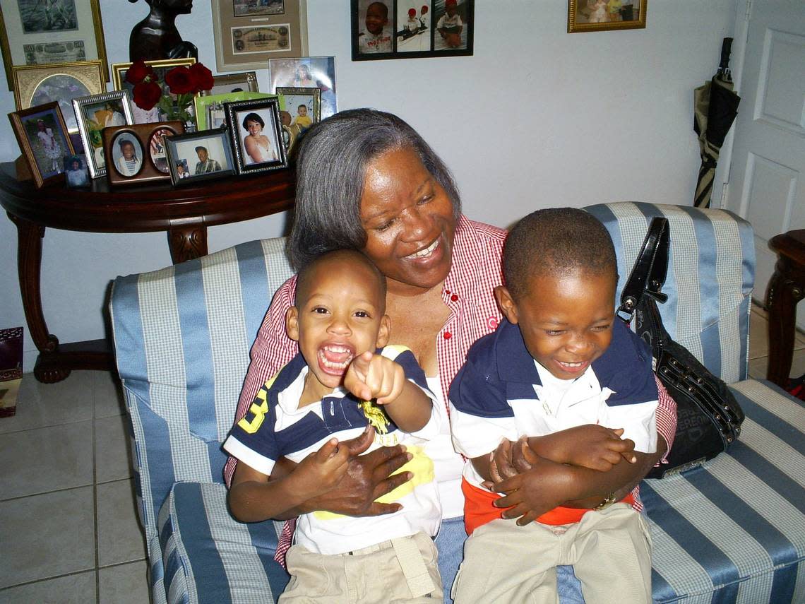 Miami Herald columnist Bea Hines enjoys some fun times with ‘growing-up-too-fast’ great-granchildren Tavaris Willams, then-2½, and Jaylen Hines, then 3 in this photo from 2010.